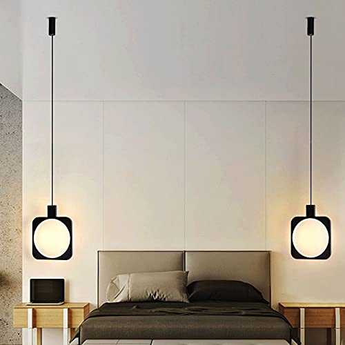 Lampes suspendues simples 11W suspension géométrique noire salon - 5