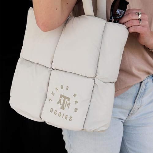 Bolso Tote Puff acolchado color Sand para mujer miniatura 3