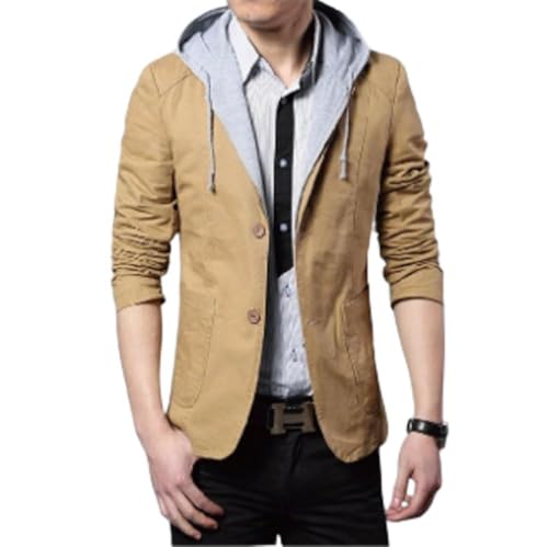 Men Street Style Hooded Blazer