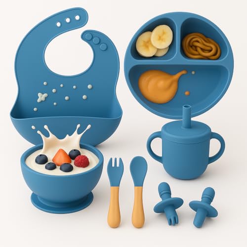 Kit Introdução Alimentar Prato com Divisórias de Silicone Com Ven...