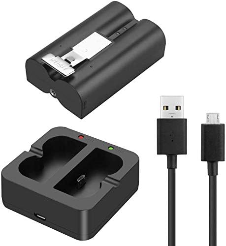 dosili Charging Station and 1 Packs Rechargeable 3.65V Lithium-Ion Battery Battery That is Compatible with Ring, for Video Doorbell 2/3 and Spotlight Cam Battery 6400mAh ( 2023 Stronger Compatibility)