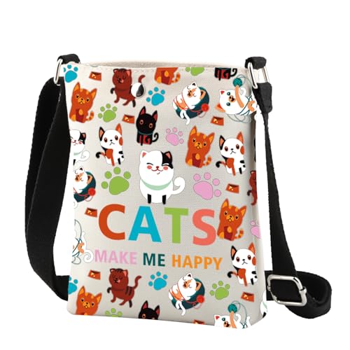 CMNIM Cat Crossbody Bag - Cute Cat Lovers Gifts, Travel Cross Body Purse