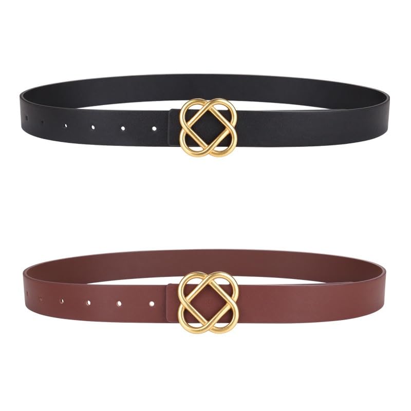 HBJWOV Cowhide Belt For Women's Decorative Sweater With Suit Dress Waist Up Jeans Belt For Women's Waist Closure2