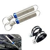 Fiknonk 2 PCS Trunk Lid Spring, Stainless Steel Adjustable Automatic Lift Support, Car Trunk Boot Assist Opener, Universal for Most Sedans (Silver)