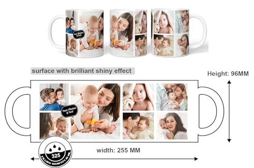 Image of Personalized Magic Mug with Photo Custom Heat-Sensitive Color-Changing Coffee Cup Unique Gift for Birthday, Anniversary, Valentine's Day 325ml Ceramic Black D42