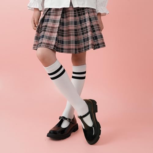 JABASIC Girls School Uniform Dress Shoes T-Strap Mary Jane Flats2