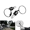 Premium motorcycle bar end handlebar mirror, rear view handlebar mirror, unbreakable heavy quality, Best for Cafe Racer Continental GT and Interceptor (Silver)
