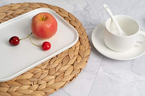 Home·fsn Round Braided Placemats Set Of 6, 100% Water Hyacinth Handmade 13.5 Inches Table Mats For Dining Tables, Wedding, Parties, Bbq's, Everyday #TOP3