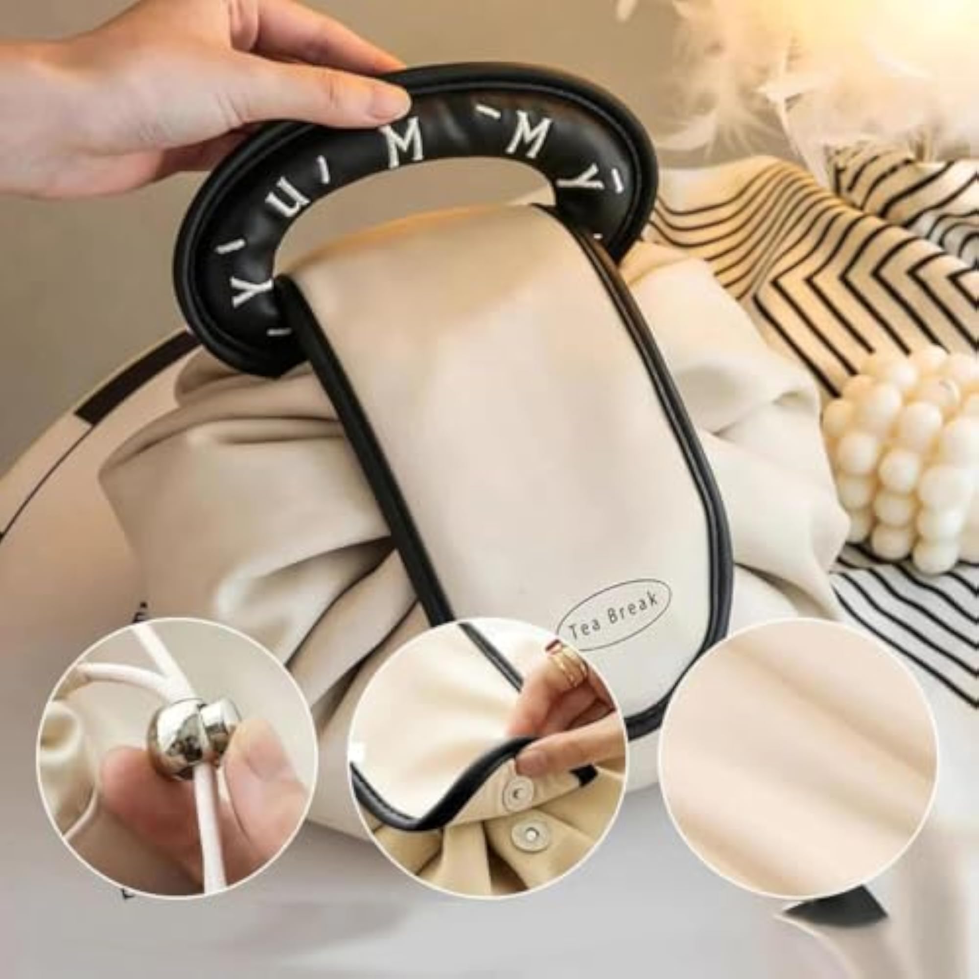 Lazy Drawstring Makeup Bag, Fashion Handbag for Travel