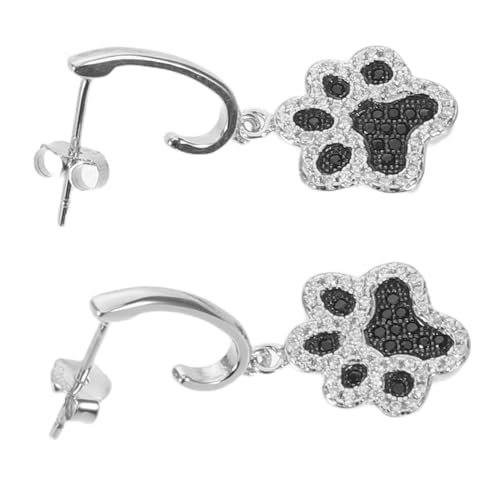 Boucles d'oreilles chien hypoallergéniques en argent pour oreilles sensibles