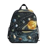 Wzzzsun Planetas Espaciales Sistema Solar Mochila Infantil Niño y Niña Kindergarten Bolsa Escolar Mochilas Infantiles con Correa 3-6 Años de Viaje