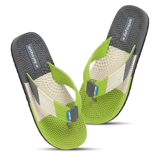 Image of Men's Orthopedic Doctor Slippers with Acupressure Sole | Extra Soft Ortho Chappal for Men | Daily Use Home & Casual Footwear | Soft Cushion Foam Slipper for Man - Lightweight, Anti-Skid Rubber