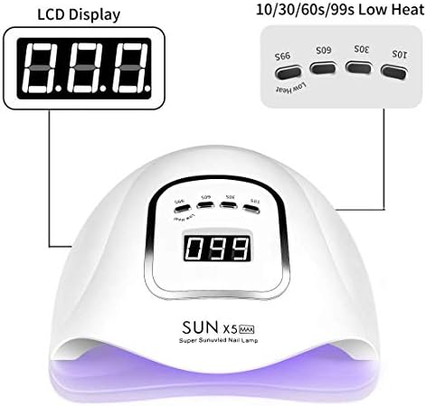 UV LED Nail Lamp 150W, Professional Nail Dryer Gel Polish Light, UV Nail Light With 4 Timer Setting, Nail Polish Curing Gel LED Dryer, Professional Nail Art Tools With Automatic Sensor, LCD Display