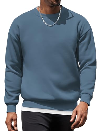 Pull en polaire col rond COOFANDY pour homme éviter le froid hivernal avec style et douceur
