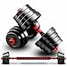 Price comparison product image Adjustable Dumbbell Barbell Weight Lifting Set Home Gym Vinyl Dumbell Pair 20kg
