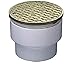 Zurn CO2449-PV4 PVC Finished Area Adjustable Cleanout with Nickel Bronze Cover, 4" Pipe Size, 5" Diameter