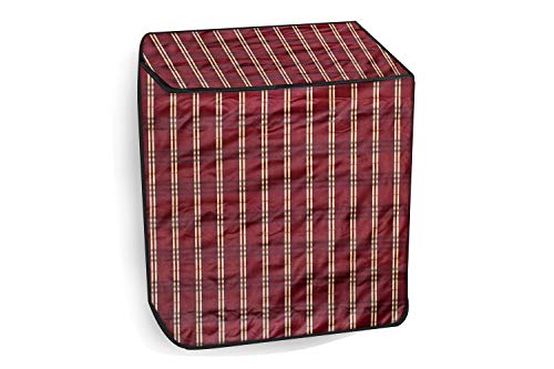 Image of Stylista Washing Machine Cover Compatible for Whirlpool 10.5 kg semi Automatic ACE 10.5 XL Plaid Red