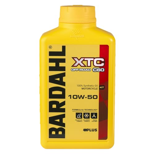 Huile 100% synthétique Bardahl 10W-50 pour moto 4 temps 1L