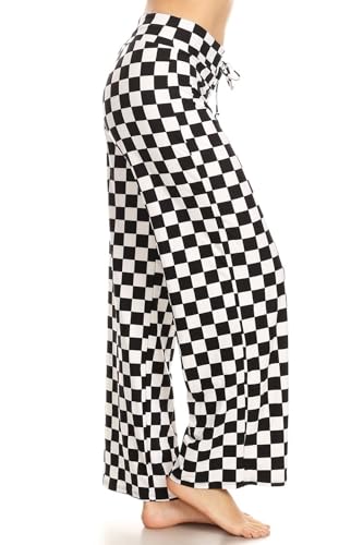 Image of Leggings Depot Women's Wide Leg Drawstring Pajama Pants for Lounge, Sleep