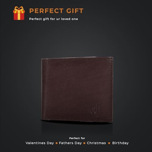 Image of Oak Leathers Slim Leather Wallet for Men - RFID Wallets Credit Card Holder Ultra Thin Gift for Mens, Front Pocket Minimalist Design