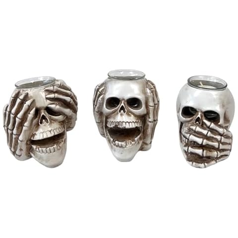 Halloween Skull Tea Light Holders Set Cover