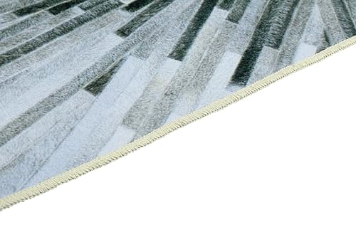 Image of BLUSH & BLOOM 3 x 5 Feet Area Rugs Washable Rug: Modern Abstract Living Room Rug Soft Anti-Skid Thin Carpet Indoor Floor Non-Shedding Carpets for Bedroom Dining Farmhouse Nursery Home Office