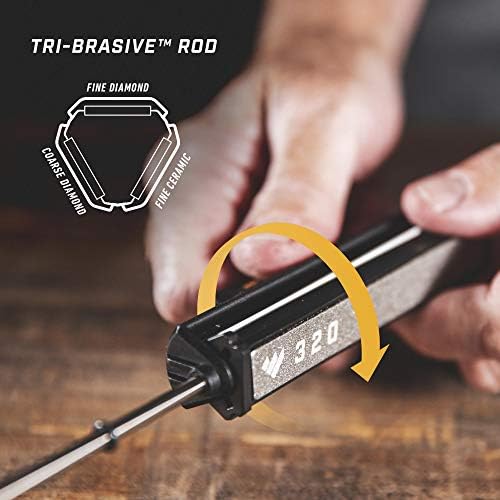 WORK SHARP Precision Adjust Knife Sharpener  WSBCHPAJ-I Angle Guided Precision Adjust Knife Sharpener  World's Top Knife Manual Sharpening Tool for Knives