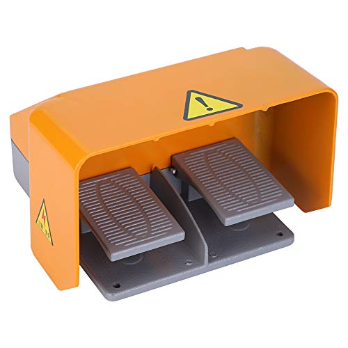 Hilitand Foot Pedal Switch, YDT118 Double Foot Switch for Electrical Machine Power Supply