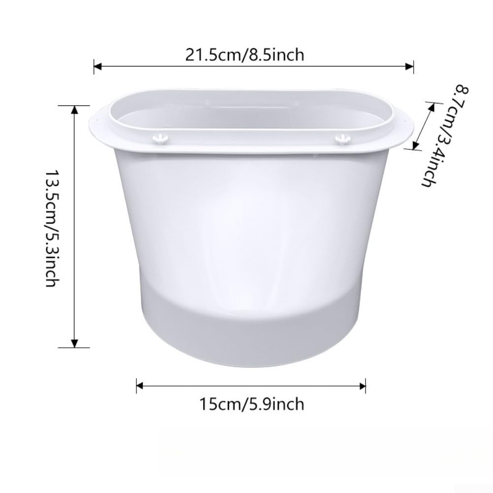 Juego de manguera de aire acondicionado de 5,9 pulgadas, para oficina y hogar, color blanco, 15 cm de diámetro, conector plano y rejilla de protección contra insectos de ABS para acondicionadores de