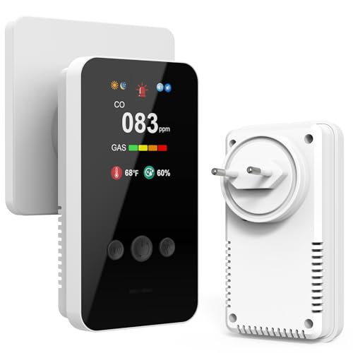 CHZHVAN Kohlenmonoxid-Detektor, CO-Detektor mit Temperatur und Luftfeuchtigkeit, EU-Zertifiziert EN50291,CG02