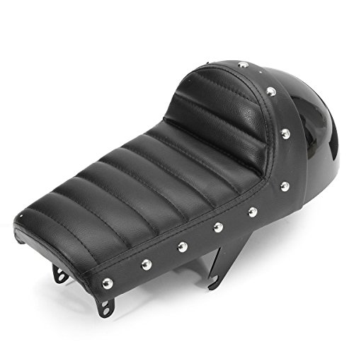 Similpelle durevole e morbida C-FUNN retrò Hump Cafe Racer Sedile Nero per Honda Z Serie Monkey Z50 Z50J Z50A Z50R