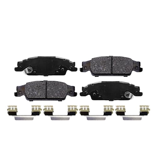 Image of Detroit Axle - Rear Brake Kit for Cadillac 2005-2011 STS 2003-2007 CTS | Drilled & Slotted Brake Rotors Ceramic Brake Pads Replacement 11.73'' inch Rotors