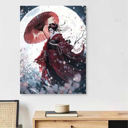 Peinture numéro adulte paysage japonais pour créer une décoration de chambre zen et relaxante