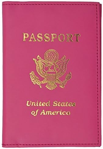 Travel Passport Organizer Holder Credit Card Case Protector Cover Wallet (Hot Pink)