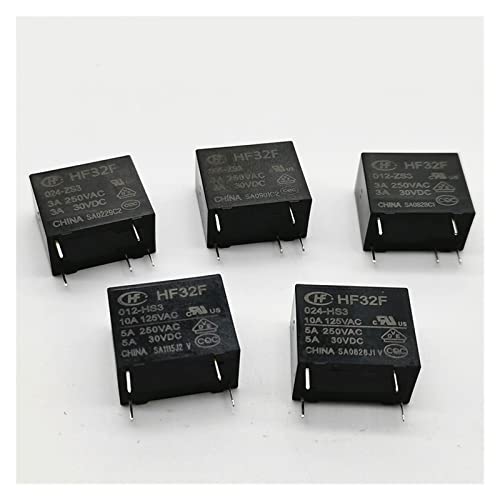 Relé JZC de alta corriente 5A 10A con 4 pines para conmutación estable en PCB 5 piezas