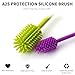 A-Brush Silicone Bottle Cleaner Brush, 2 Piece Set, Flexible, Long Handle - Water Bottle Cleaner, Baby Bottle Nipple Brush for Plastic & Glass, BPA-Free Dish Washing Brush A2S Protection