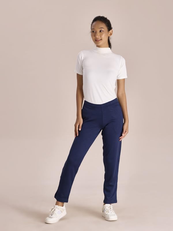 Image of GO COLORS Solid Ultra Warm Kurti Pant for Women | Mid Rise, Warm tech