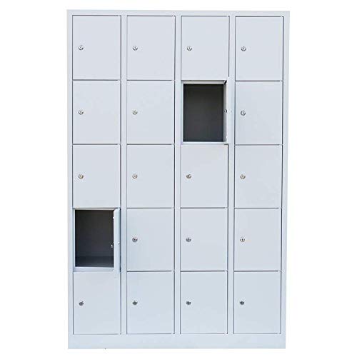 Lüllmann Schließfachschrank 20 Fächer grau 180x117x50cm