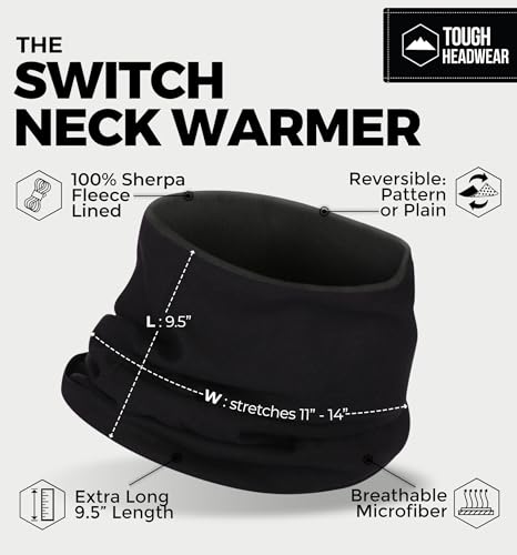 Tough Headwear NW - SOLID - BLACK Swtich Winter Neck Gaiters thumb #2