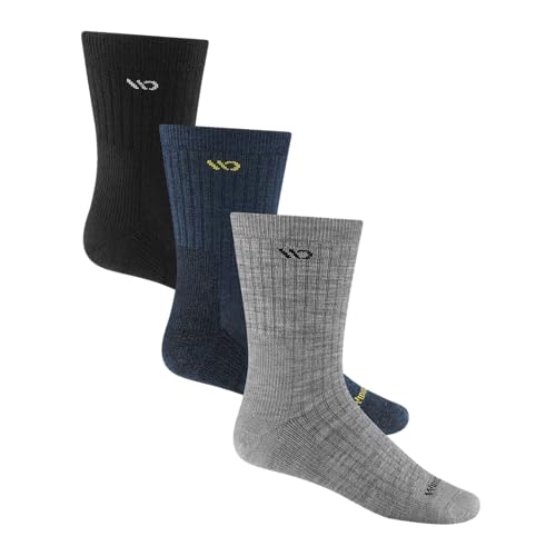 Wide Open Micro Crew Men's Socks, Merino Wool Socks for Men, Everyday Wide Socks, Crew Socks for Wide Feet