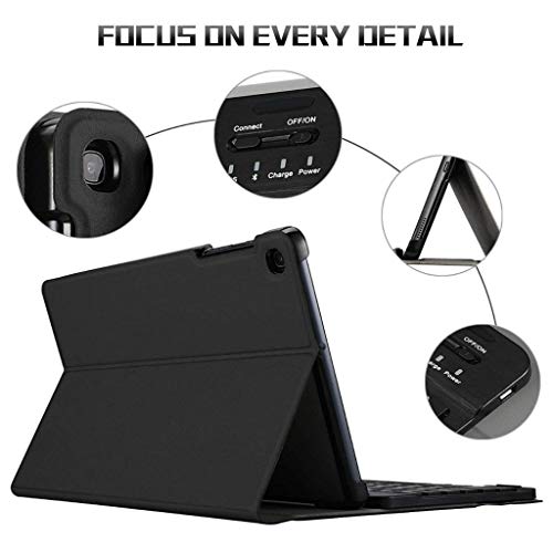 Homyl Teclado Fino de Capa de Tablet Capa Protetora com Teclado, 4x com Cabo USB para Samsung Galaxy
