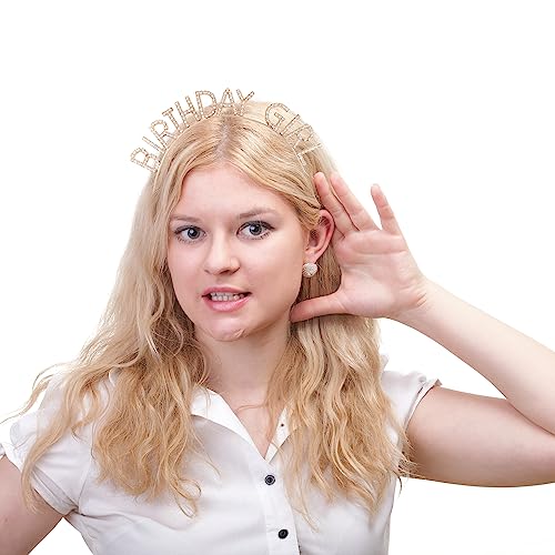 Dohia D1-SZSRTG Birthday Girl Headbands Rhinestone Crystal Birthday Crowns Bling Birthday Tiara thumb #2
