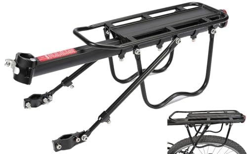 Image of CYBIC Cycle Carrier Aluminum Alloy Adjustable Rear Rack | Universal Fit for 26-Inch Bicycles | 110 Lbs Load Capacity | Quick Release | Reflector | Side Guards | Heavy-Duty Build