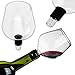 Produktbild KOSxBO® Flaschenaufsatz aus Hochwertigen Glas mit Silikondichtung ideal als Weinglasaufsatz für Party - Hochzeit - JGA - Wine Glass - Party Gadget - edler Scherzartikel