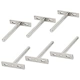 Bestgle 6Pcs 3 inch Invisible Floating Shelf Brackets, Stainless Steel Hidden Shelves Supports, Wall Holder Concealed Bracket Mount Kit for DIY Home Wall Shelf