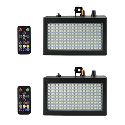 Lampe flash stroboscopique RGB 35W portable avec contrôle sonore et télécommande lot de 2