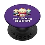 Mochi Queen Funny Mochi Drinker Ilustración PopSockets PopGrip Adhesivo