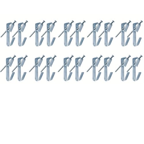 Image of Picture Hangers 20 Pcs Picture Hanging HooksHeavy Duty Picture Hangers Hardware kit with Nails for Picture Frame, Canvas, Mirror(Silver)