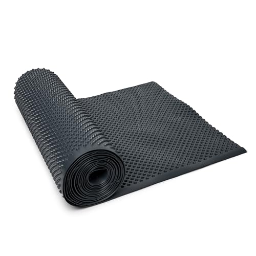 Garronda Lámina corrugada para drenaje, HDPE de alta resistencia – barrera antihumedad y protección de muros, – drenante nodular para sótanos, cimentaciones, huertos elevados 1 m x 20 m GD-0160