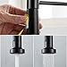 OREKPOT Kitchen Tap Spring Kitchen Mixer Taps 1 Hole Pull Out Spray, Kitchen Mixer Tap 360° Swivel Kitchen Tap Single Lever 2 Spray Modes Black，Gold